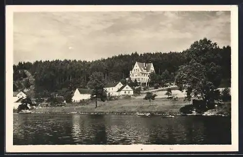 AK Cervenà nad Vltavou, Teilansicht vom Fluss aus