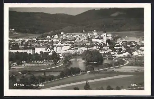 AK Pisek, Panorama aus der Vogelschau