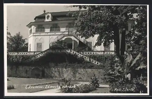 AK Krumau / Cesky Krumlov, Bellaria im Hofgarten