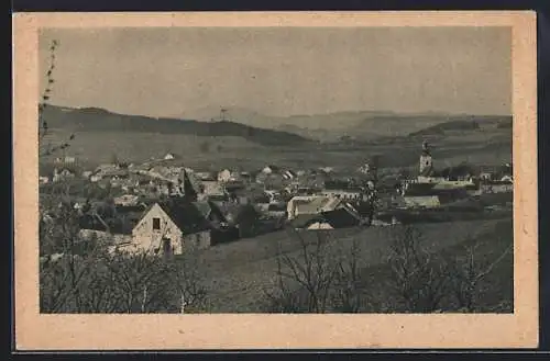 AK Husinec, Ortsansicht von einen Berg aus