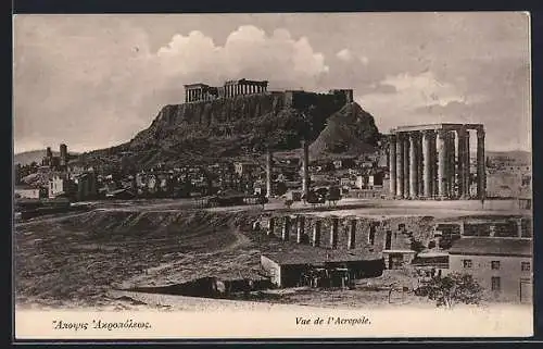 AK Athen, Vue de l`Acropole