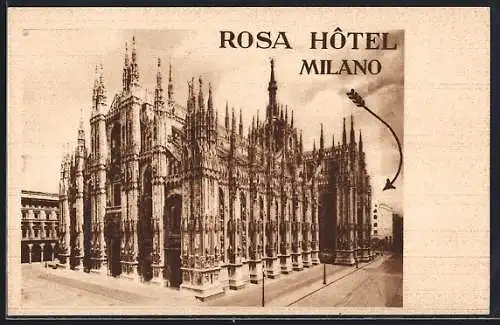 AK Milano, Ansicht vom Rosa Hotel