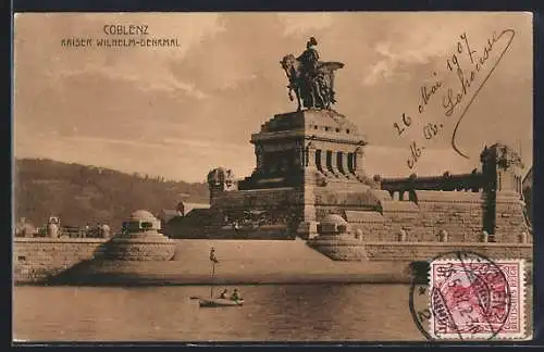 AK Koblenz, Kaiser Wilhelm-Denkmal