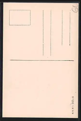 Künstler-AK Brüder Kohn (B.K.W.I) Nr.217-4: Junges Mädchen im Outfit vom Strausswalzer