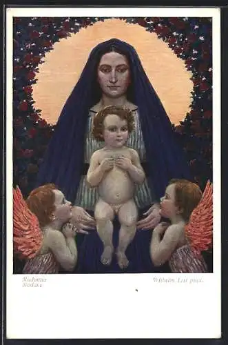 Künstler-AK Brüder Kohn (B.K.W.I) Nr.1696: Madonna mit Jesuskind und Engeln