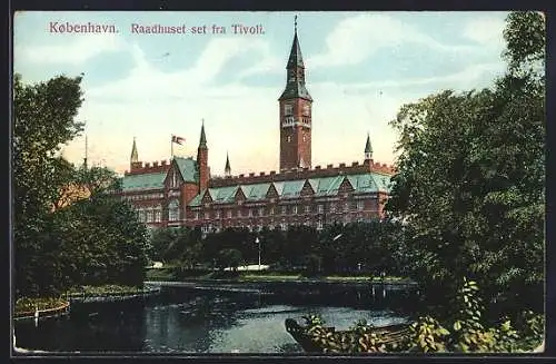 AK Kobenhavn, Raadhuset set fra Tivoli