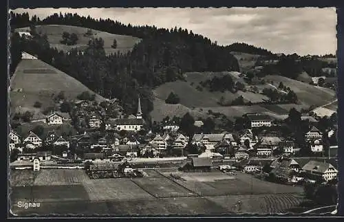 AK Signau, Teilansicht mit Kirche