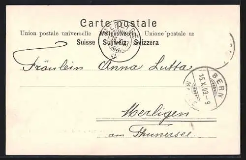 AK Bern, Kirchenfeldbrücke und Historisches Museum