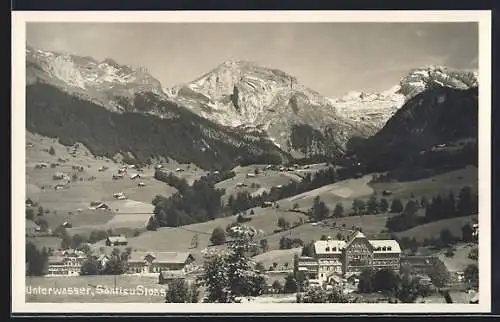 AK Unterwasser, Teilansicht mit Säntis und Stoss