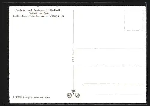 AK Beinwil am See, Seehotel und Restaurant Hallwil, Fam. A. Reiss-Eschmann