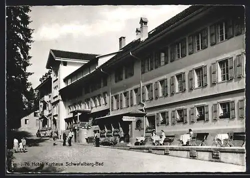 AK Schwefelberg-Bad, Hotel Kurhaus mit Strassenpartie