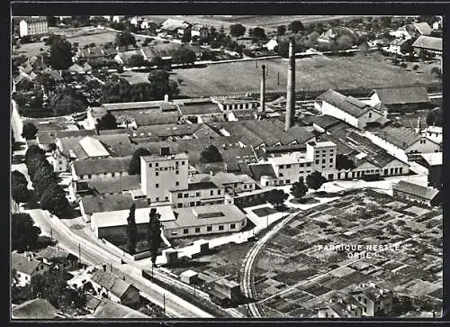 AK Orbe, Fabrik Nestle mit Strassenpartie