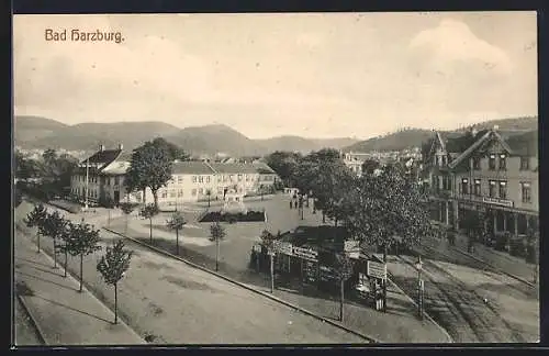 AK Bad Harzburg, Strasseneck am Hotel Stadt Hamburg