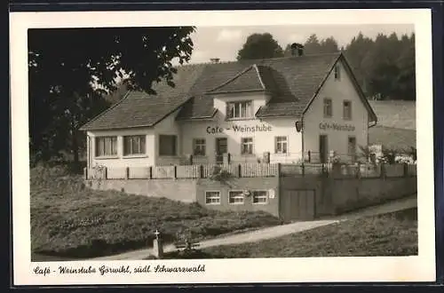 AK Görwihl /Südl. Schwarzwald, Cafe-Weinstube Görwihl von Fritz Siebold