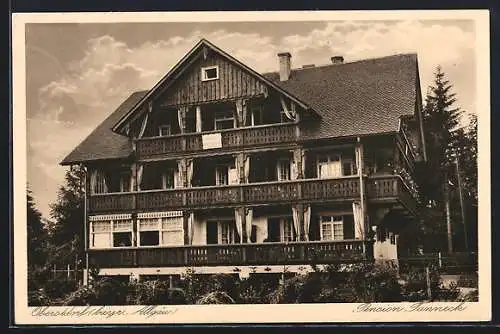 AK Oberstdorf /bayr. Allgäu, Gasthaus Pension Tanneck