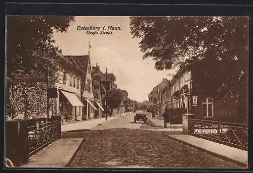 AK Rotenburg i. Hann., Blick in die grosse Strasse