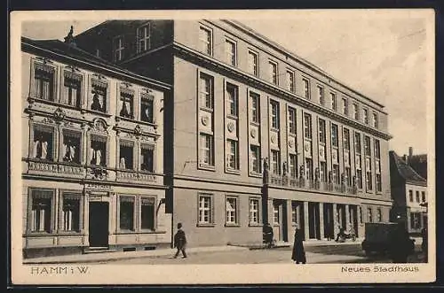 AK Hamm i. W., Neues Stadthaus und Apotheke