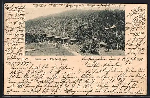 AK Berchtesgaden, Gasthaus Dietfeldkaser am Waldrand