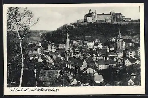 AK Kulmbach, Ortsansicht mit Plassenburg