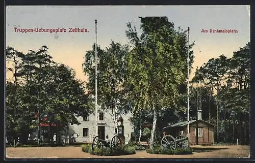 AK Zeithain, Truppenübungsplatz, Am Denkmalsplatz