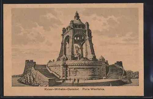 AK Porta Westfalica, Kaiser-Wilhelm-Denkmal