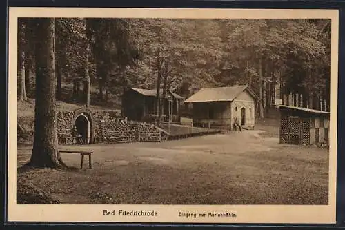 AK Bad Friedrichroda, Eingang zur Marienhöhle