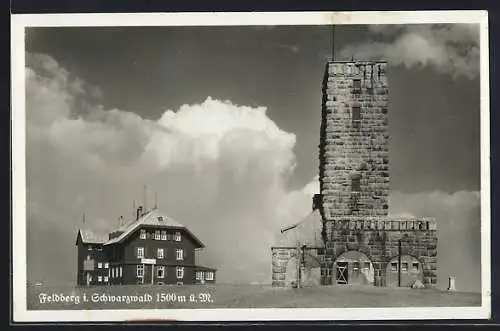 AK Feldberg i. Schwarzwald, Turm und Gasthaus