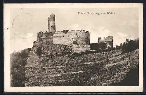 AK Brodenbach a. d. M., Ruine Ehrenburg von Süden