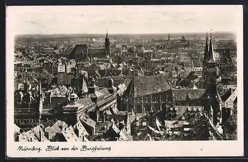 AK Nürnberg, Blick von der Burgfreiung