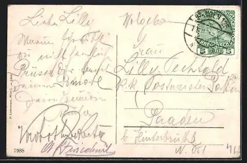 AK Wien, Franzens-Ring, K. k. Hofburgtheater, K. k. Volksgarten, Minoritenkirche