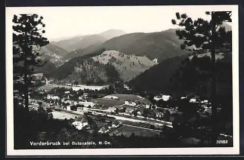 AK Gutenstein, Vorderbruck von einen Berg aus