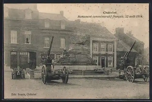 AK Chatelet, Monument commémoratif francais, 1914