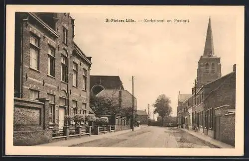 AK St-Pieters-Lille, Kerkstraat en Pastorij