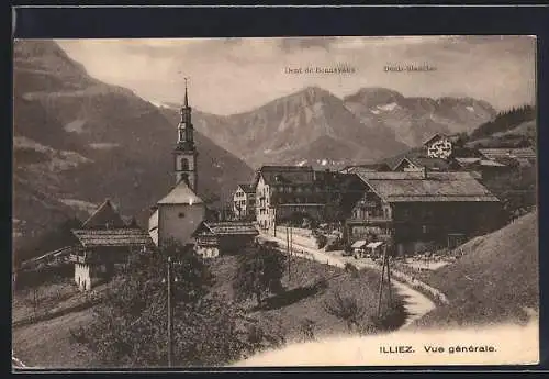 AK Illiez, Vue générale, Dent de Bonnavaux et Dents-Blanches