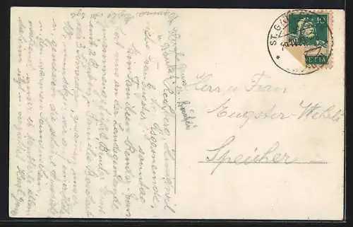 AK Hundwil, Strassenpartie mit Kirche