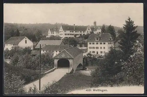 AK Wettingen, Ortspartie mit Strasse