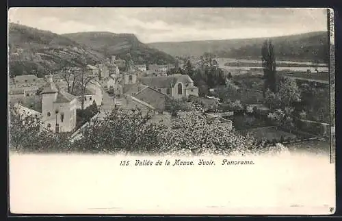 AK Yvoir, Vallée de la Meuse, Panorama