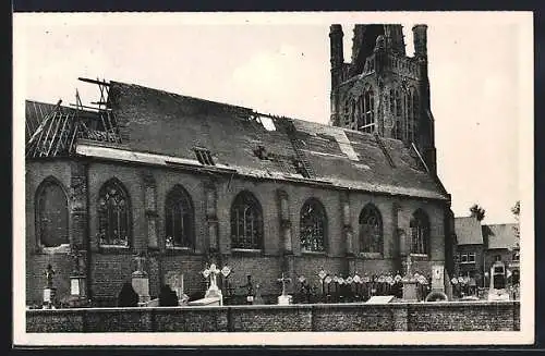 AK Boezinge, De Kerk, Zicht op toren en noorderbeuk