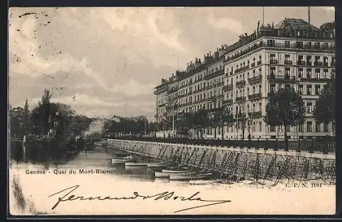 AK Genève, Quai du Mont-Blanc