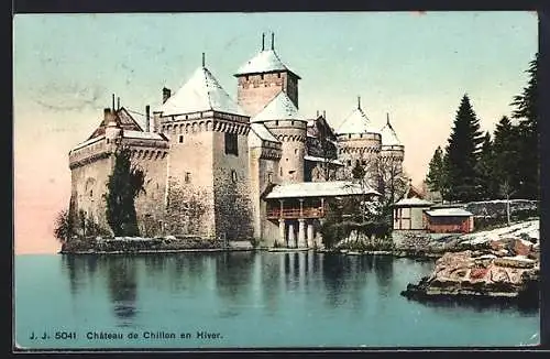 AK Chillon, Chateau de Chillon en Hiver