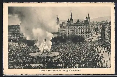 AK Zürich, Sechseläuten, Bögg-Verbrennen