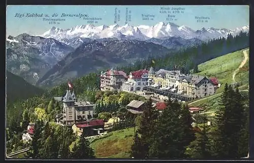 AK Rigi-Kaltbad, Ansicht mit den Berneralpen