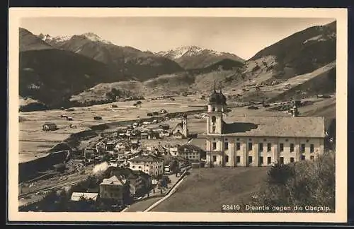 AK Disentis, Ansicht gegen die Oberalp