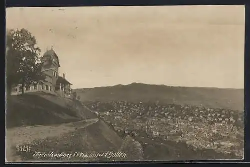 AK St. Gallen, Ansicht mit dem Freudenberg