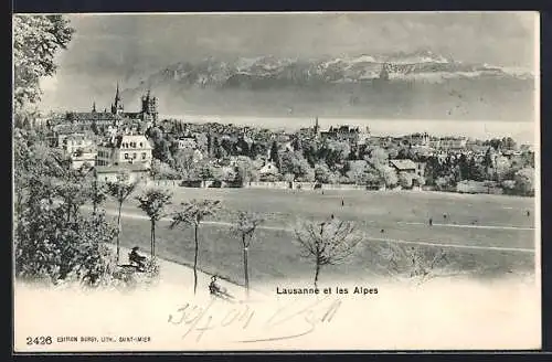 AK Lausanne, Lausanne et les Alpes