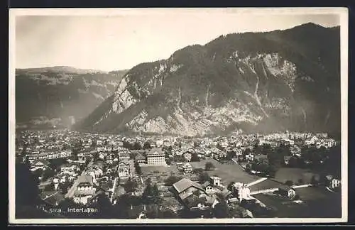 AK Interlaken, Teilansicht aus der Vogelschau