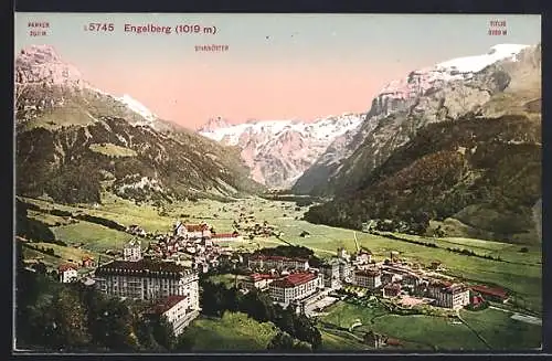 AK Engelberg, Ansicht mit Mannen, Spannörter und Titlis