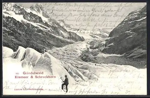 AK Grindelwald, Eismeer und Schreckhorn