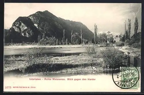 AK Interlaken, Ruine Weissenau und Harder