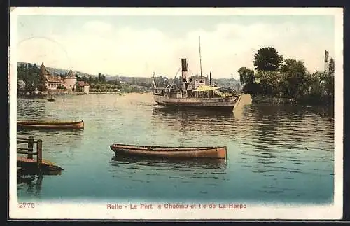 AK Rolle, Le Port, le Chateau et Ile de La Harpe